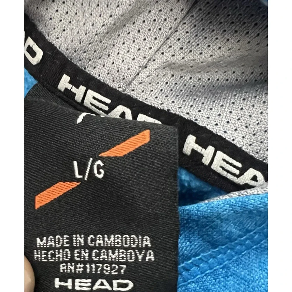 HEAD Hoodie Youth Large 14-16 Blue Full Zip Athletic Lightweight Jacket